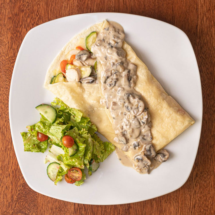 Crepe Pollo en Crema